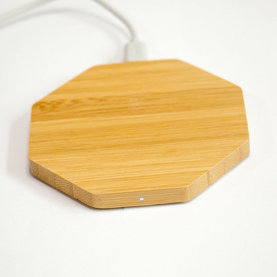 Wooden Bamboo PCB Desktop Wireless Charger 10W Pad Customized Logo